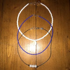 VSCO 3 Piece - seed bead necklace/choker set!